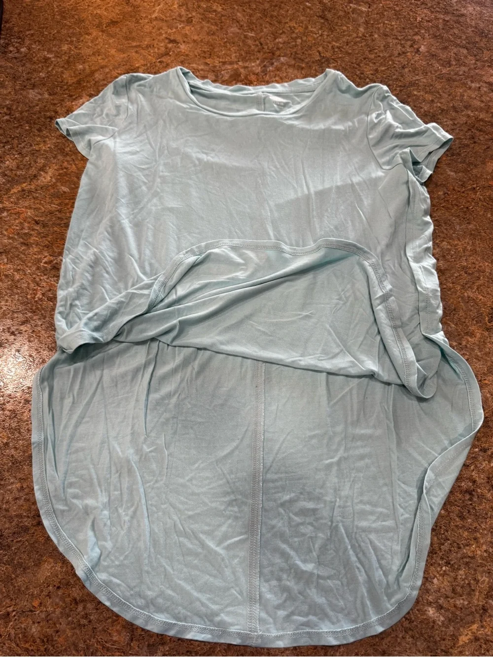 Girls Old Navy Mint Green High Low Tunic Top Size L 10-12 Soft Stretch